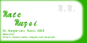mate muzsi business card