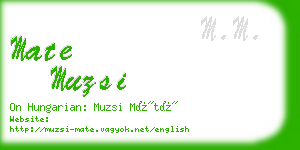 mate muzsi business card